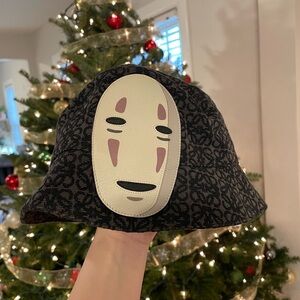 Loewe No Face Canvas and Leather Hat